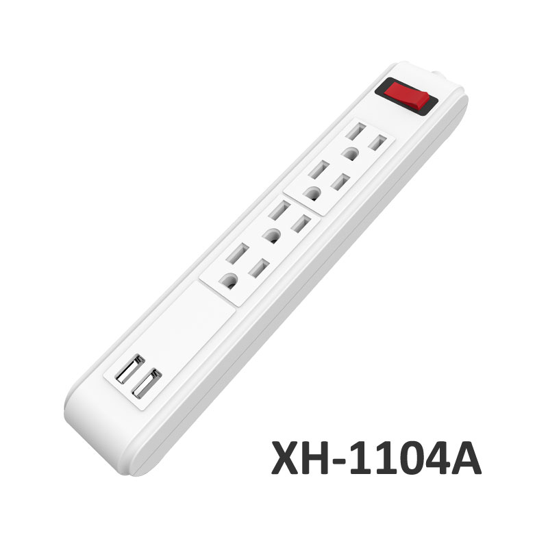 4 outlets Power Strip with USB charger XH-1104A