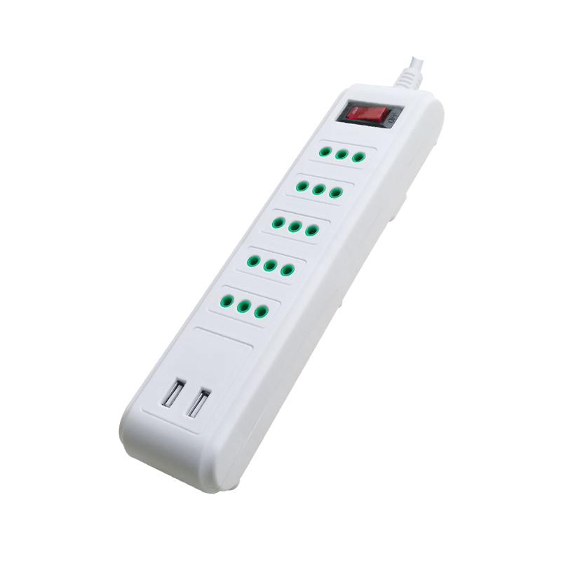 5 outlets 10A Italian Power Strip with USB charger XH-CLU05K