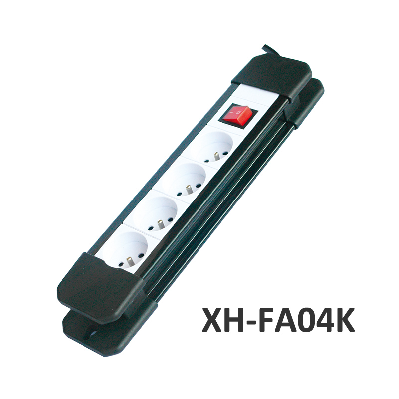 4 ways French type extension socket with switch XH-FA04K