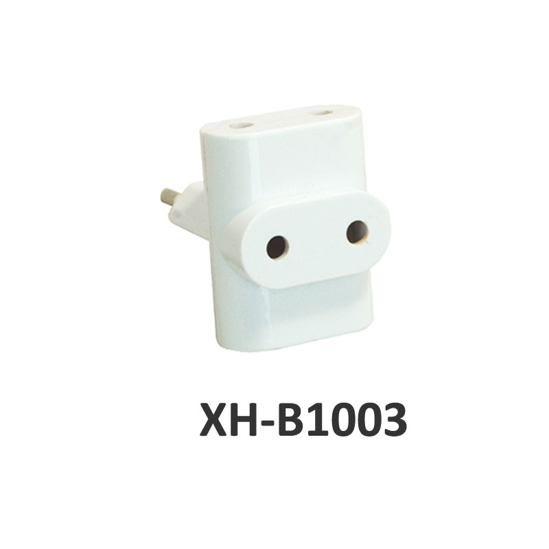 3 outlets European type without grounding Adapter ABS XH-B1003