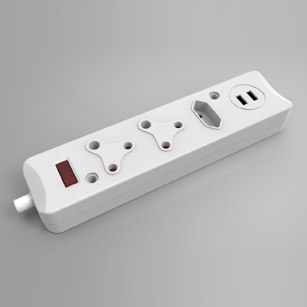 3 WAYS SA MULTIPLUG with USB Charger