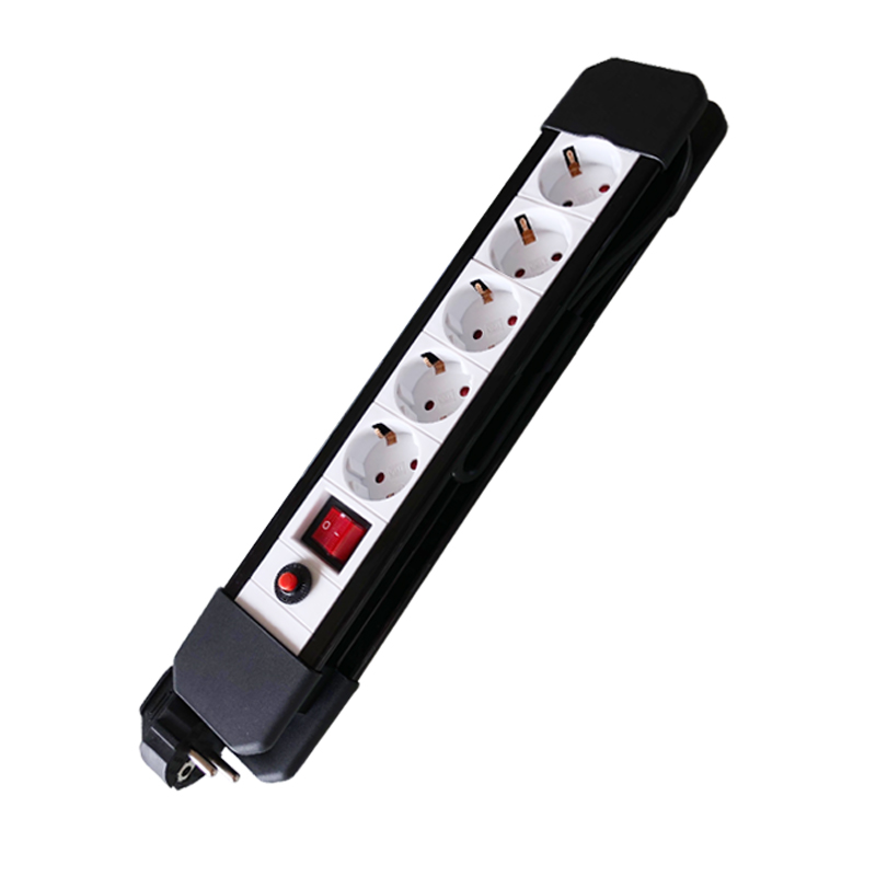 5 ways European type Power Strip with overload protection XH-EA05K