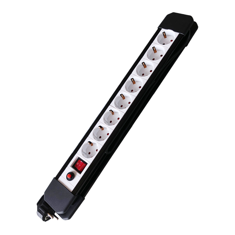 8 ways European type Power Strip with overload protection XH-EA08K