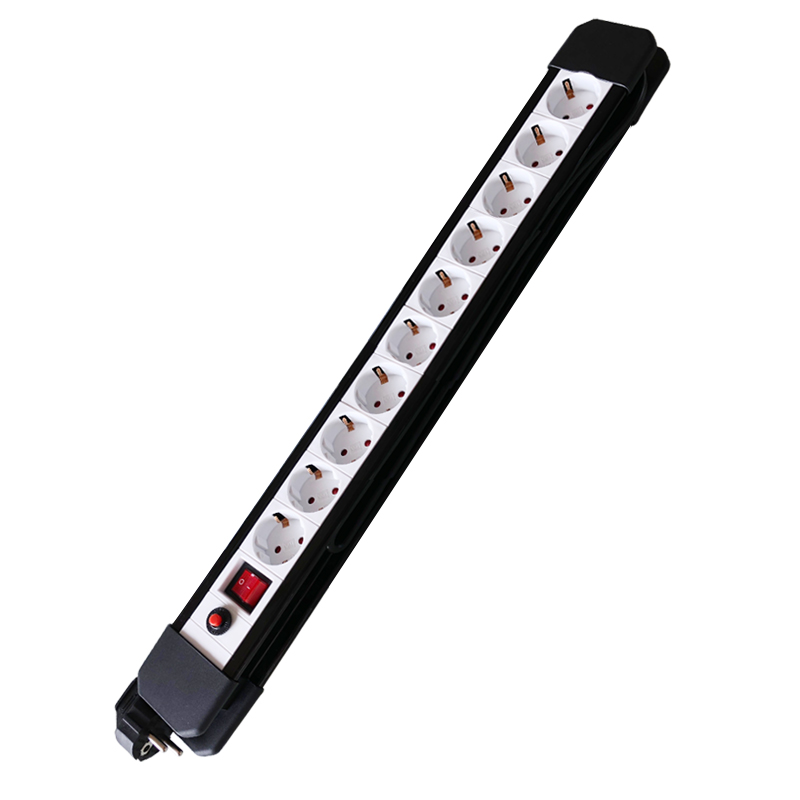 10 ways European type Power Strip with overload protection XH-EA10K