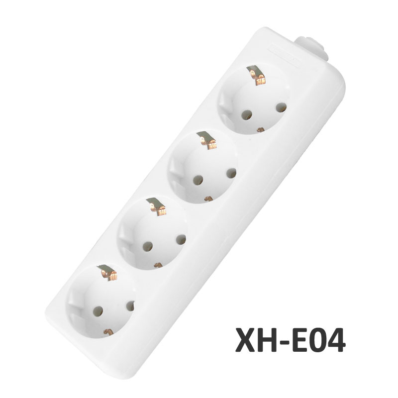 4 ways European type Extension Socket 10A XH-E04