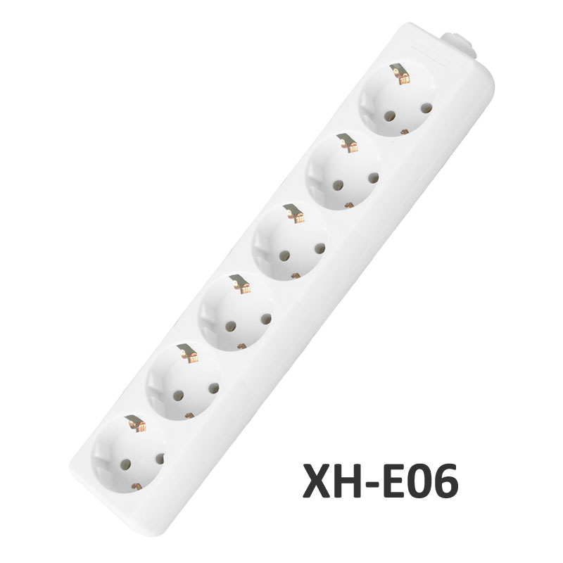 6 ways European type Extension Socket 10A XH-E06