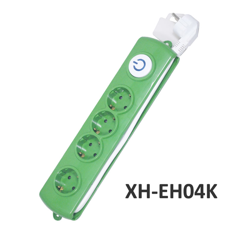 4 ways European type Extension Socket with switch XH-EH04K