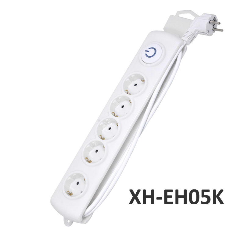 5 ways European type Extension Socket with switch XH-EH05K