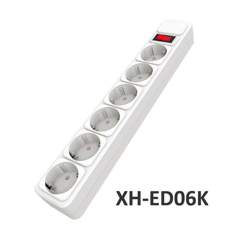 6 ways European type basic surge protector XH-ED06K