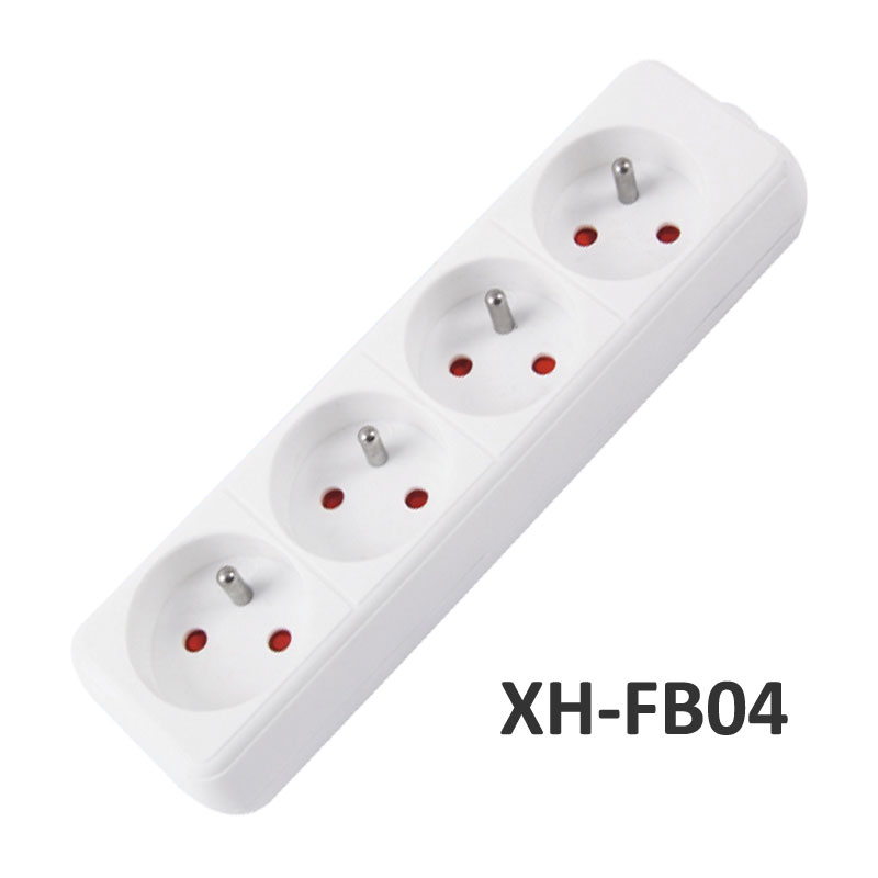 4 ways French type Extension Socket XH-FB04