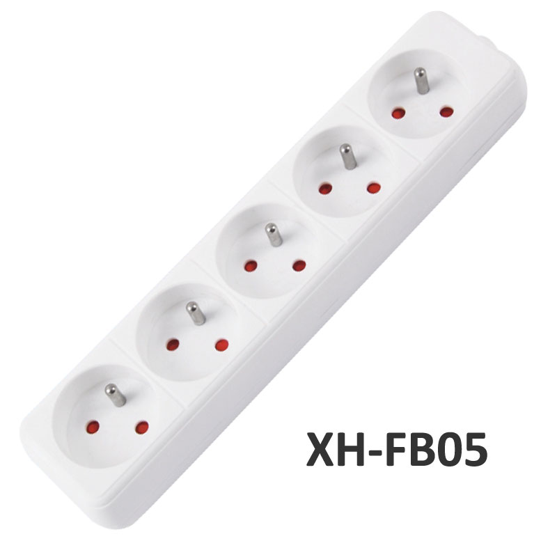 5 ways French type Extension Socket XH-FB05