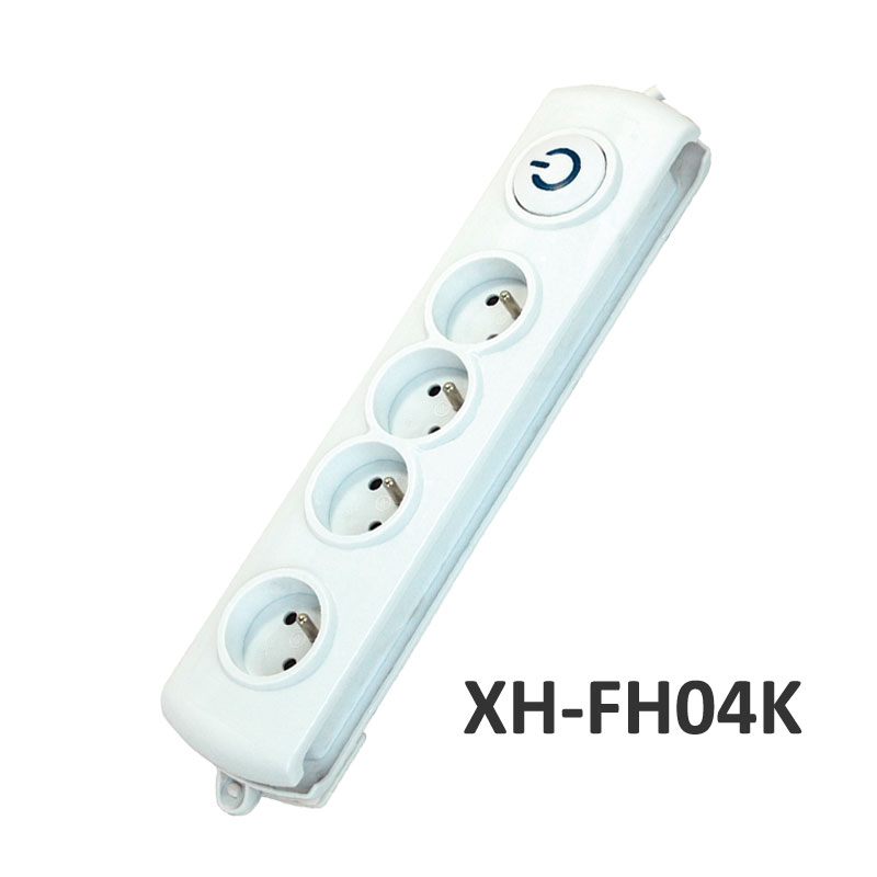 4 ways French type Extension Socket with switch XH-FH04K