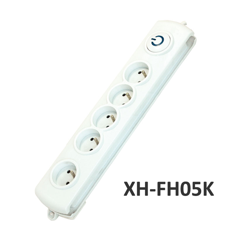 5 ways French type Extension Socket with switch XH-FH05K