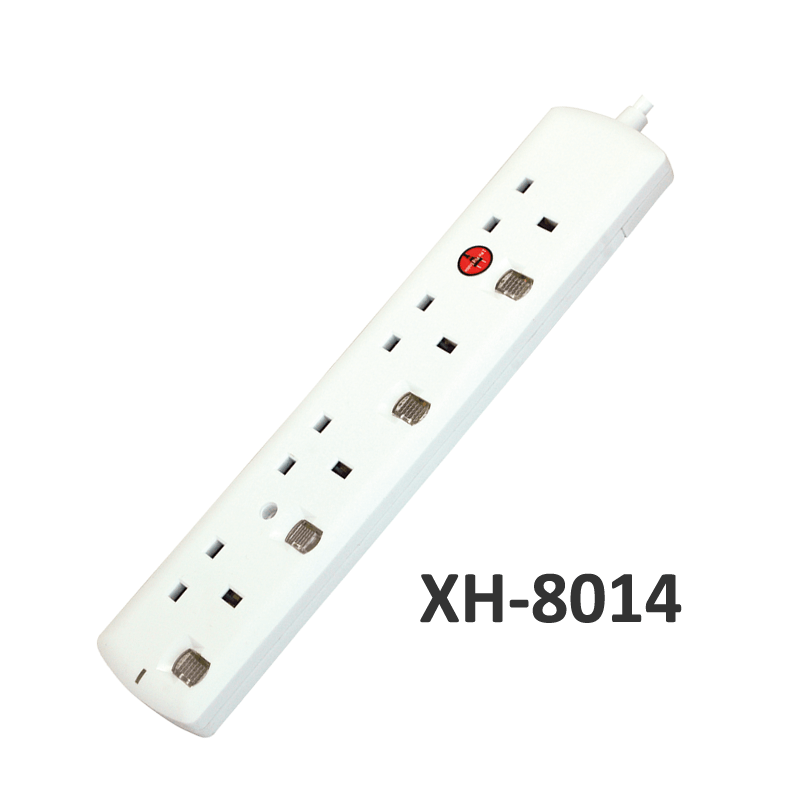 4 WAY British type Extension socket with individual switches XH-8014