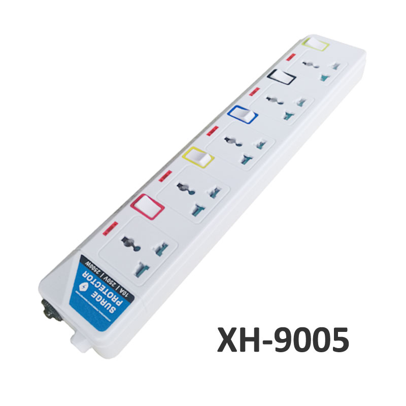 5 outlets Universal type surge protector extension socket XH-9005