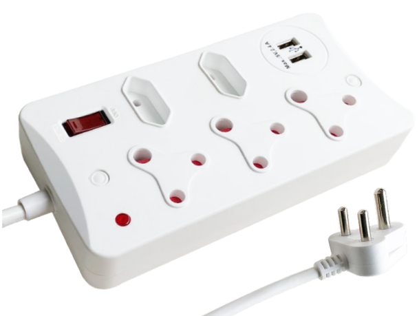 5-Oultet SA type Multiplugs with USB Ports