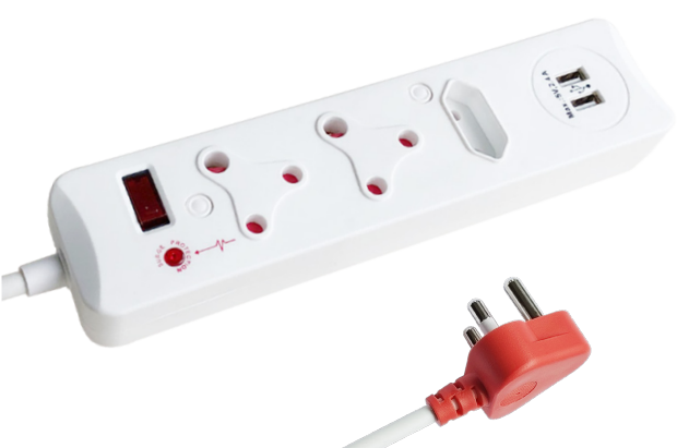 3-Oultet SA type Surge Protection Multiplugs with USB Ports