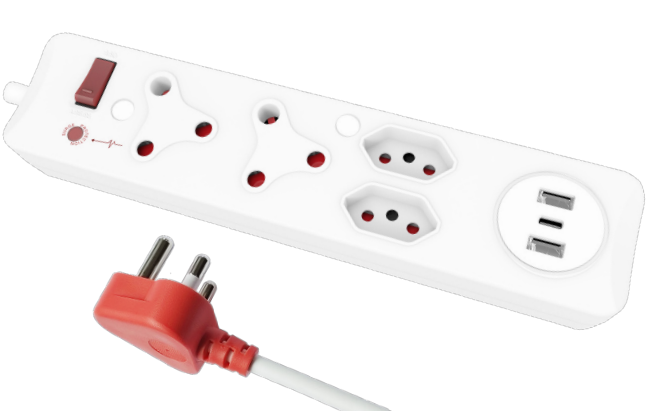 4-Oultet SA type Surge Protection Multiplugs with USB Ports