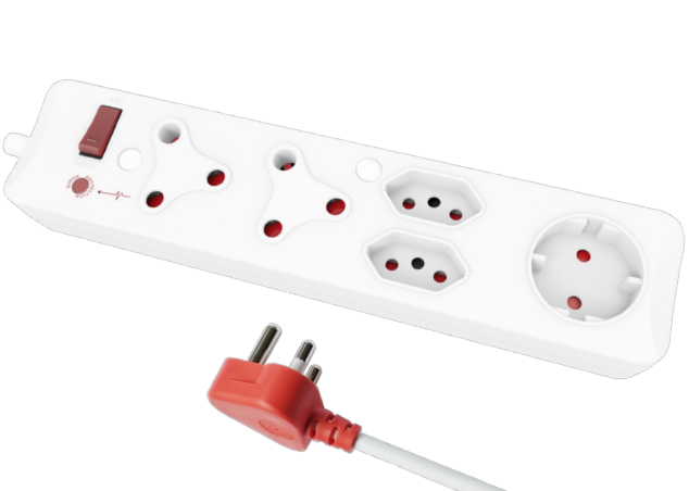 5-Oultet SA type Surge Protection Multiplugs